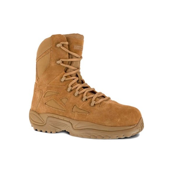 Warson Brands. Reebok RB8850 Stealth 8in Boot with Side Zipper, Composite Toe, Men's Sz 8 M Wide, Coyote RB8850-M-8 - main
